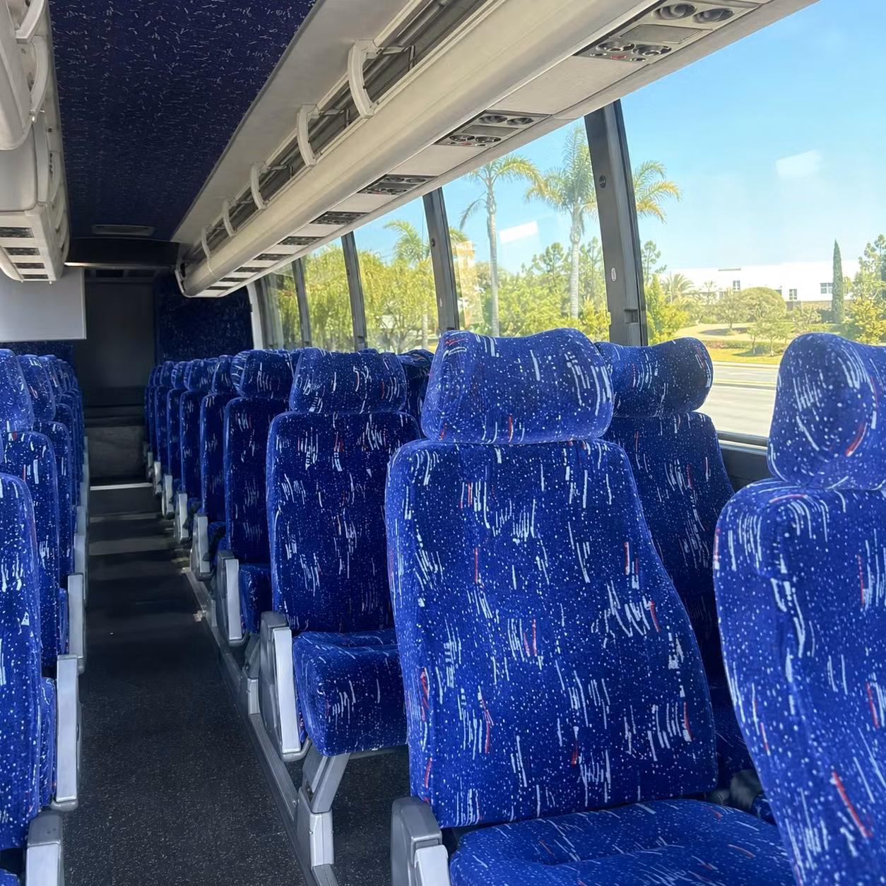 missouri city charter bus rental interior